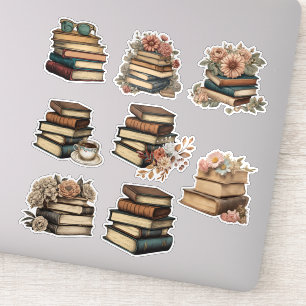 Sticker Collection de livres anciens étanche