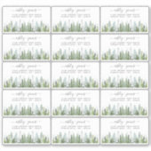 Sticker Collection de Mariages de la forêt de pins d'aquar (Devant)
