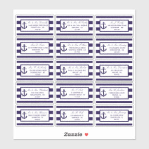 Sticker Collection de Mariages de la marine d'Ancres nauti