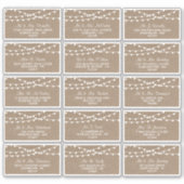 Sticker Collection de Mariages Rustic Burlap (Devant)
