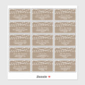 Sticker Collection de Mariages Rustic Burlap (Feuille)