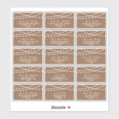 Sticker Collection de Mariages Rustic Kraft (Feuille)
