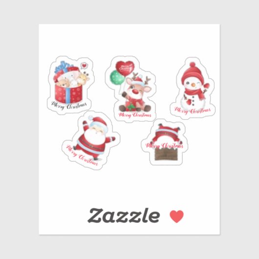 Sticker Collection de Noël mignon (Feuille)