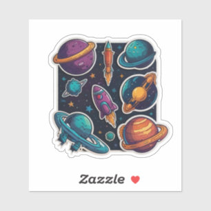 Sticker Collection de planètes galactiques : Ensemble de s