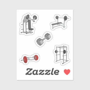 Sticker Collection de poids de salle de sport