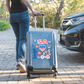 Sticker Collection d'éléments patriotiques Vinyle (Valise Insitu)