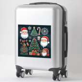 Sticker Collection d'icônes de Noël festives (Sur valise)