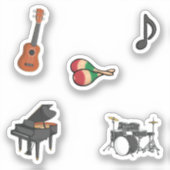 Sticker Collection d'instruments de musique (Recto)