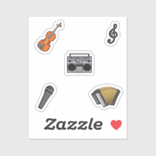 Sticker Collection d'instruments de musique