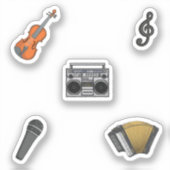 Sticker Collection d'instruments de musique (Recto)