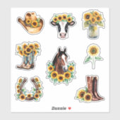 Sticker Collection Ferme de Campagne Tournesol (Feuille)