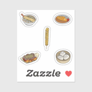 Sticker Collection gastronomique asiatique