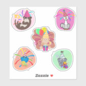 Sticker Collection Pack Animal Party 5 (Feuille)