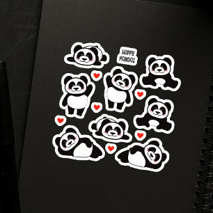 Sticker Collection Panda Animal 8 Pack