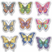Sticker Collection papillon colorée étanche (Devant)