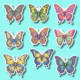 Sticker Collection papillon colorée étanche