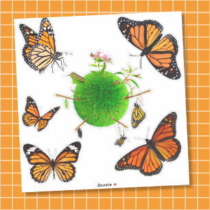 Sticker Collection papillon Monarque Contour du cycle de v