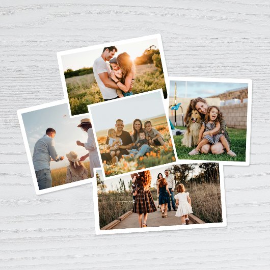 Sticker Collection photo personnalisée de 5 photos moderne