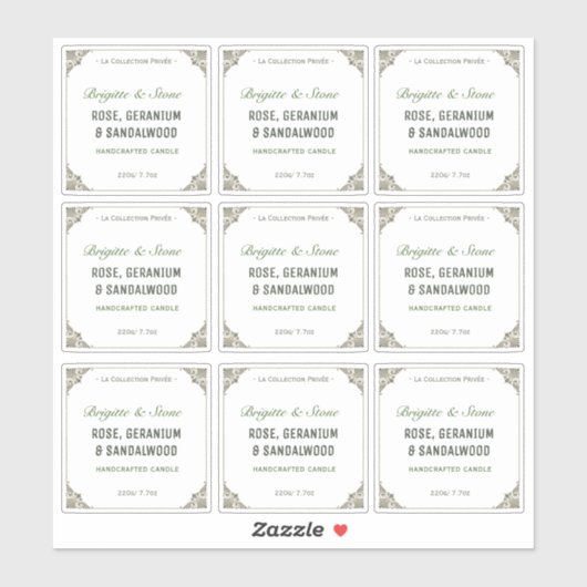 Sticker Collection privée Bougie transparente artisanale (Feuille)