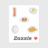 Sticker Collection restauration petit-déjeuner (Feuille)