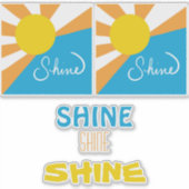 Sticker Collection SHINE Cinq designs colorés (Devant)