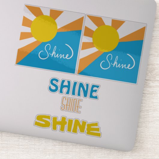 Sticker Collection SHINE Cinq designs colorés (Détail)