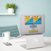 Sticker Collection SHINE Cinq designs colorés (Ordinateur portable sur le bureau)