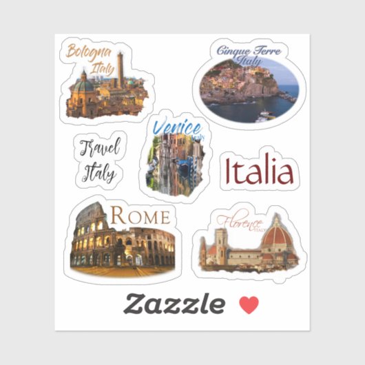 Sticker Collection Travel Italie (Feuille)