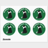 Sticker Collie Bordure (Feuille)