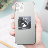 Sticker Collie Bordure Possédant Peinture personnalisée (Téléphone)