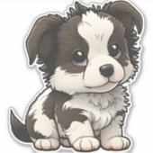 Sticker Collie frontalière de Chibi (Devant)
