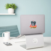Sticker Collie Frontière À Bord Chien Écossais (Ordinateur portable sur le bureau)