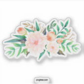 Sticker collier à l'aquarelle de fleur (Devant)