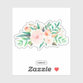 Sticker collier à l'aquarelle de fleur (Feuille)