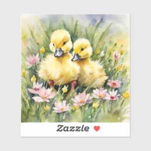 Sticker Colliers d'aquarelle dans le pré Fleur sauvage