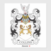 Sticker Collins Family Crest (Feuille)