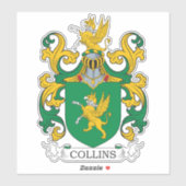 Sticker Collins Family Crest (Feuille)