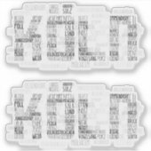 Sticker Cologne Allemagne Word Art, Stadtteile Köln (Devant)