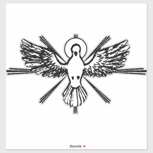 Sticker Colombe du Saint-Esprit Confirmation religieuse et (Feuille)