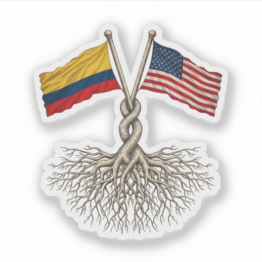 Sticker Colombien - Américain (Devant)