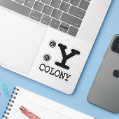 Sticker Colonie (Ordinateur portable avec iPhone)