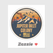 Sticker Colonie de Jupiter Inlet, Floride (Feuille)