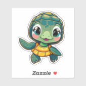 Sticker Colonne de tortue de mer pour enfants (Feuille)