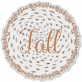 Sticker Colonne feuille tourbillon automne (Devant)