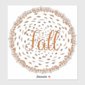 Sticker Colonne feuille tourbillon automne (Feuille)