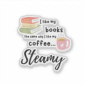 Sticker Colonne romantique vapeur avec tasse de café (Devant)