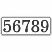Sticker Colonne vinyle modèle numéro de boîte aux lettres (Devant)