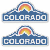 Sticker Colorado Flag Mountain (Devant)