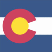 Sticker Colorado : Le drapeau américain du centenaire (Devant)