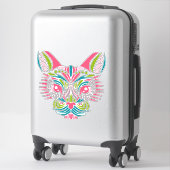 Sticker Coloré Chat Couleur Animal (Sur valise)